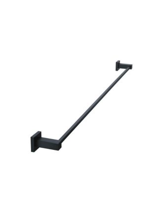 Meir Square Single Towel Rail 900mm - Matte Black