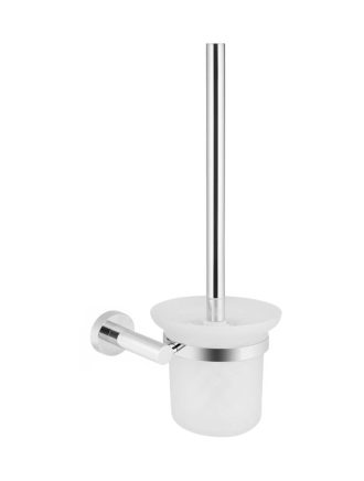 Meir Round Toilet Brush & Holder - Polished Chrome