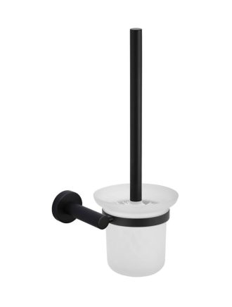 Meir Round Toilet Brush & Holder - Matte Black