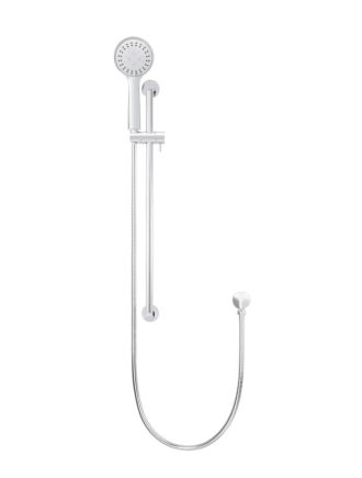Meir Round Hand Shower on Rail Column - Polished Chrome