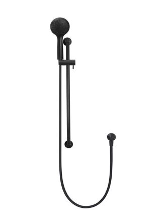 Meir Round Hand Shower on Rail Column - Matte Black