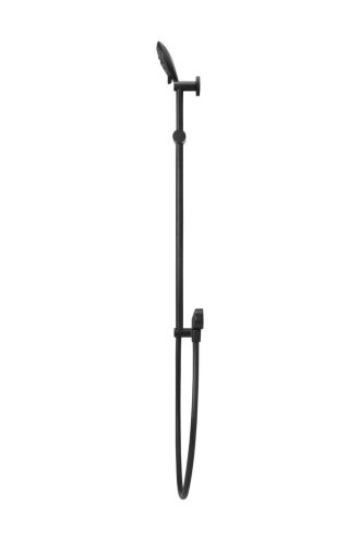 Meir Round Hand Shower on Rail Column - Matte Black
