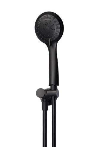 Meir Round Hand Shower on Swivel Bracket - Matte Black