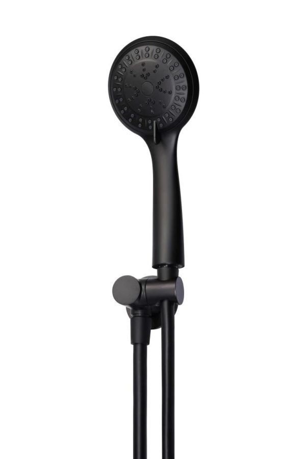 Meir Round Hand Shower on Swivel Bracket - Matte Black