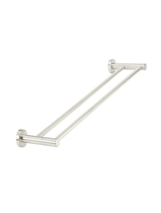 Meir Round Double Towel Rail 600mm - PVD Brushed Nickel