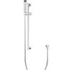 Meir Round Shower on Rail Column - Polished Chrome