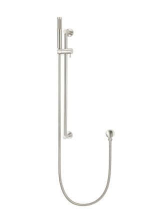 Meir Round Shower on Rail Column - PVD Brushed Nickel