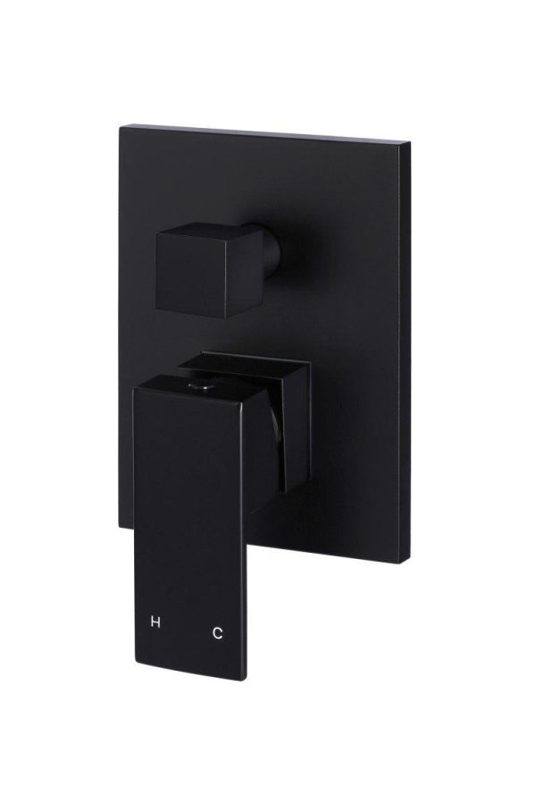 Meir Square Wall Diverter Mixer - Matte Black