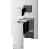 Meir Square Wall Diverter Mixer - Polished Chrome