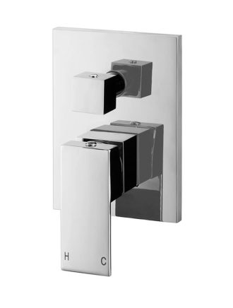 Meir Square Wall Diverter Mixer - Polished Chrome