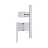 Meir Square Wall Diverter Mixer - Polished Chrome