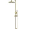 Meir Round Combination Shower Rail 200mm Rose, Single Function Hand Shower - Tiger Bronze