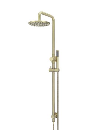 Meir Round Combination Shower Rail 200mm Rose, Single Function Hand Shower - Tiger Bronze
