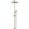 Meir Round Combination Shower Rail 200mm Rose, Single Function Hand Shower - Tiger Bronze