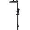 Meir Round Combination Shower Rail 300mm Rose, Three-Function Hand Shower - Matte Black