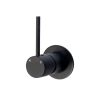 Meir Round Wall Mixer Upright Handle - Matte Black