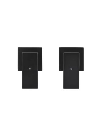 Meir Square Quarter Turn Wall Top Assemblies - Matte Black