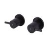 Meir Round Quarter Turn Wall Top Assemblies - Matte Black