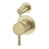 Meir Round Diverter Mixer Individual Backplates - Tiger Bronze