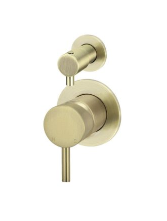 Meir Round Diverter Mixer Individual Backplates - Tiger Bronze