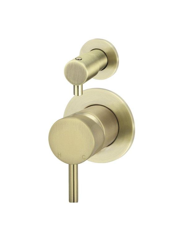 Meir Round Diverter Mixer Individual Backplates - Tiger Bronze