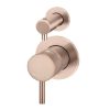 Meir Round Diverter Mixer Individual Backplates - Champagne