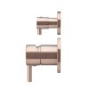 Meir Round Diverter Mixer Individual Backplates - Champagne