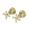 Meir Cross Handle Jumper Valve Wall Top Assemblies - Tiger Bronze