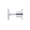 Meir Cross Handle Jumper Valve Wall Top Assemblies - Polished Chrome
