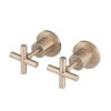 Meir Cross Handle Jumper Valve Wall Top Assemblies - Champagne