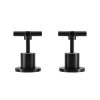 Meir Cross Handle Jumper Valve Wall Top Assemblies - Matte Black