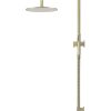 Meir Round Combination Shower Rail 300mm Rose, Single Function Hand Shower - Tiger Bronze