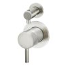 Meir Round Diverter Mixer Individual Backplates - PVD Brushed Nickel