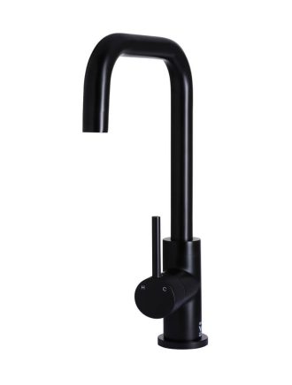 Meir Round Kitchen Mixer Tap - Matte Black