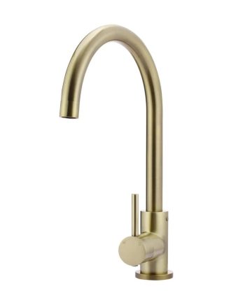 Meir Round Gooseneck Kitchen Mixer Tap - Tiger Bronze