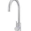 Meir Round Gooseneck Kitchen Mixer Tap - Polished Chrome