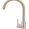 Meir Round Gooseneck Kitchen Mixer Tap - Champagne