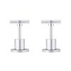 Meir Cross Handle Jumper Valve Wall Top Assemblies Long Handle - Polished Chrome