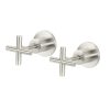 Meir Cross Handle Jumper Valve Wall Top Assemblies Long Handle - PVD Brushed Nickel