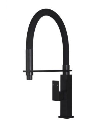 Meir Square Flexible Kitchen Mixer Tap - Matte Black