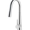 Meir Round Pull Out Kitchen Mixer Tap - Polished Chrome