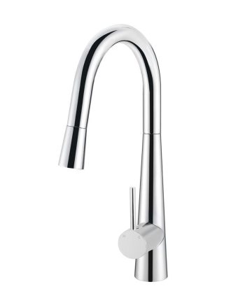 Meir Round Pull Out Kitchen Mixer Tap - Polished Chrome