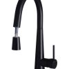 Meir Round Pull Out Kitchen Mixer Tap - Matte Black