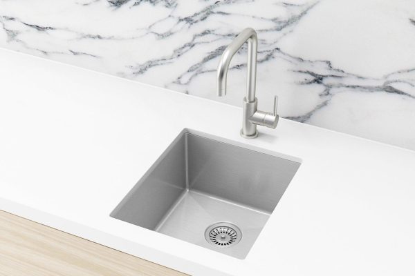Meir Kitchen Sink - Single Bowl 380 x 440 - Brushed Nickel