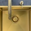 Meir Kitchen Sink - Single Bowl 380 x 440 - Brushed Bronze Gold
