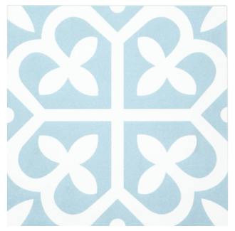 Barcelona Bloom Baby Blue Matt tile