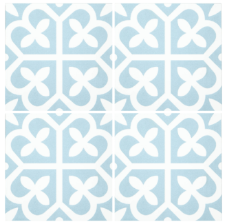 Barcelona Bloom Baby Blue Matt multiple tiles