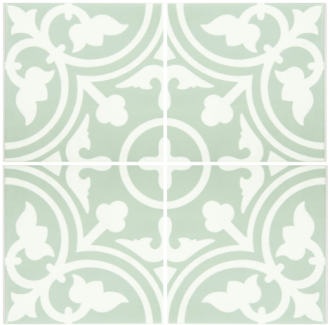 Barcelona Shadow Pale Green Matt multiple tiles