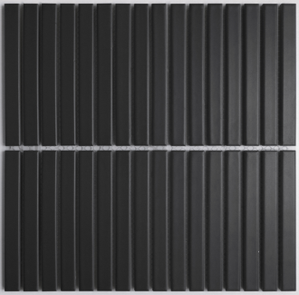 Twix Black Finger Mosaic Tile