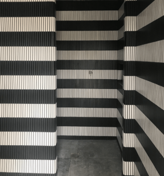 Twix Black Finger Mosaic Tile Lifestyle